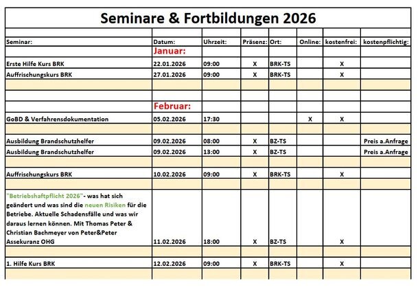 Mit einem Klick auf das Bild finden Sie die für 2026 geplanten Seminare & Fortnildungen Mit einem Klick auf das Bild finden Sie die für 2026 geplanten Seminare & Fortnildungen
